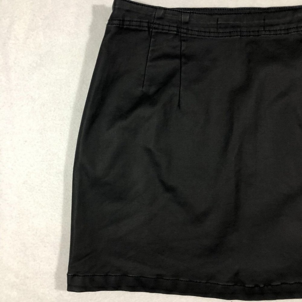 NEW Indigo Rising Womens Medium Black Side Slit Coated Skirt NWT $48 Francesca’s - Picture 6 of 10